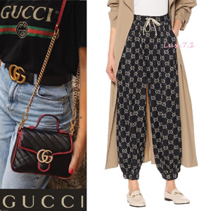 品薄商品【GUCCI】グッチ パンツ コピーお洒落な コットンジャージー トラックパンツ