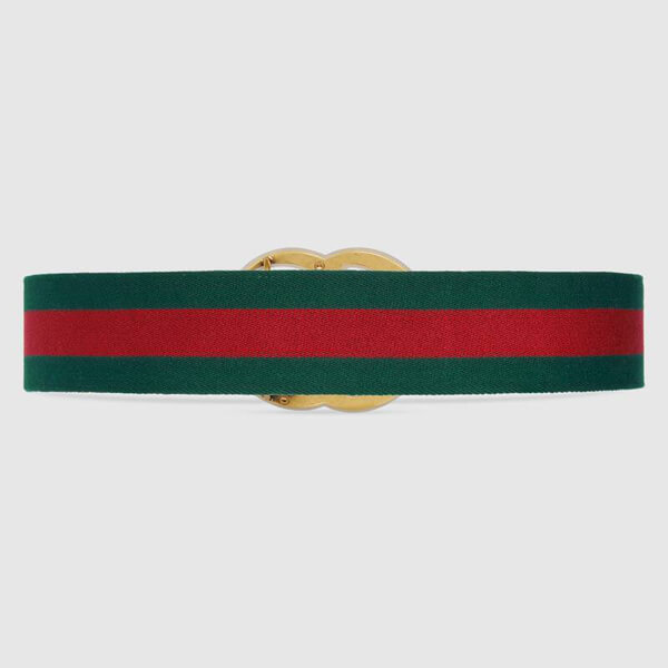 GUCCI グッチ ベルト コピー エラスティック ダブルG バックル ウェブ