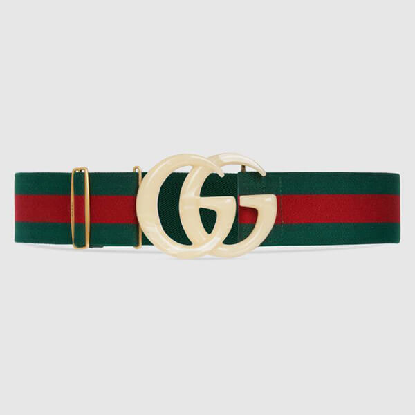 GUCCI グッチ ベルト コピー エラスティック ダブルG バックル ウェブ