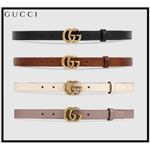 【GUCCI】グッチ ベルト コピー 全4色 ダブルG バックル レザーベルト409417 AP00T 1000