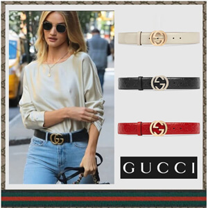 GUCCI(グッチ ベルト コピー)タイムレスなインターロッキングGバックルベルト  370543 CWC1G 6433