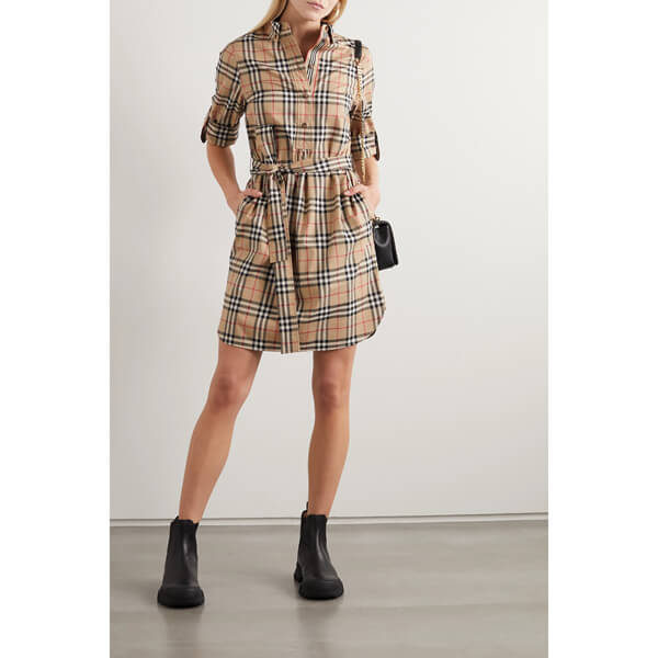 ∞∞BURBERRYバーバリー シャツドレス コピー∞∞ Belted checked シャツドレス☆