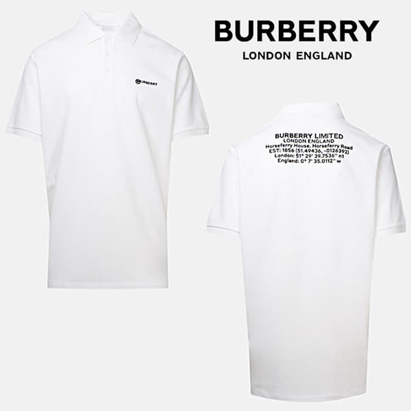 ★BURBERRY★バーバリー ポロシャツ コピー ロケーションプリント 2color