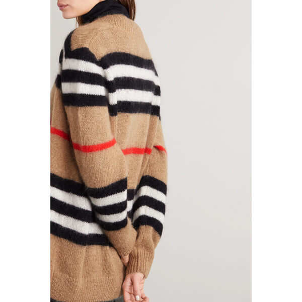 バーバリー カーディガン コピー∞∞ Burberry ∞∞ Striped mohair-blend カーディガン☆