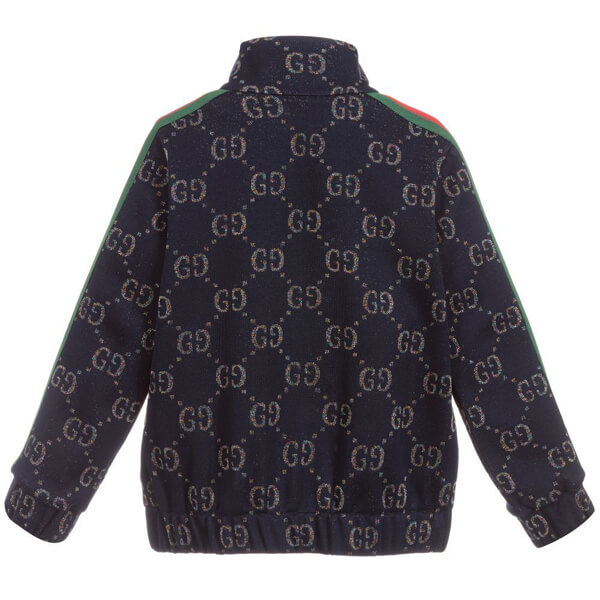 GUCCI グッチ ジャージ コピー ロゴ柄ジップアップトップ