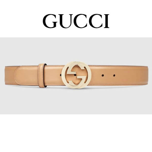 GUCCI グッチ ベルト コピー インターロッキングGバックル★レザーベルト