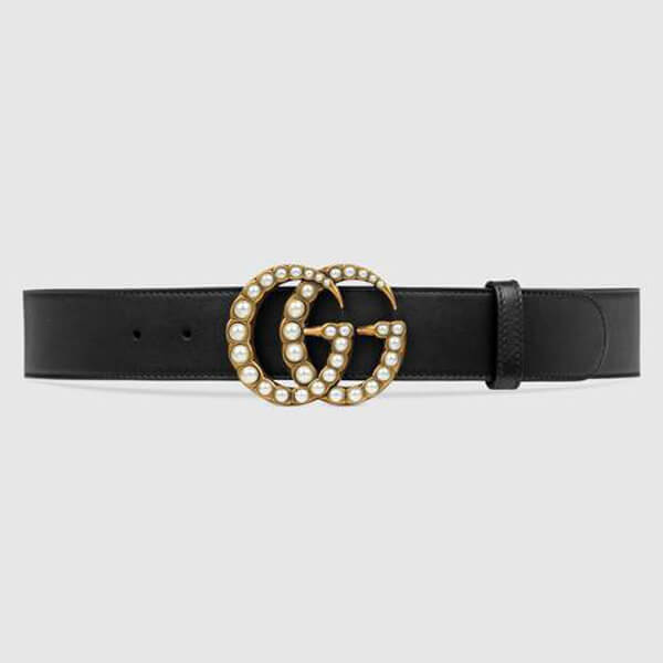 GUCCI グッチ ベルト コピー レザー（パール ダブルG バックル）453260DLX1T9094