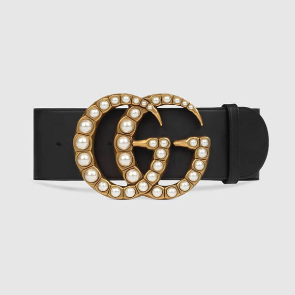 GUCCI グッチ ベルト コピー レザー（パール ダブルG バックル）453260DLX1T9094