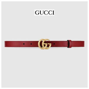 グッチ ベルト コピー GUCCI/GGマーモント シャイニーバックル レザーベルト 409417 0YA0O 1000