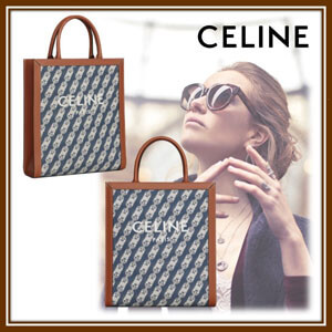 CELINE セリーヌ キャンバス トートバッグ コピー 新作トリオンフ キャンバス&カーフスキン 192082CNN.07AT