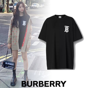 バーバリー Tシャツ コピー BLACKPINK ジス着用♡【Burberry】モノグラムロゴTシャツ