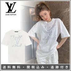 【数量限定】LV♦LOUIS VUITTON ルイヴィトン Tシャツ 偽物 ステッチプリント＆刺繍Tシャツ 1A7X56