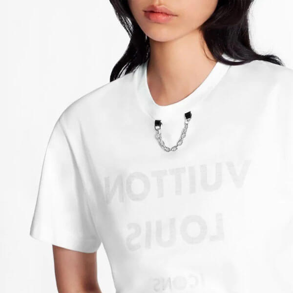 【ルイヴィトン Tシャツ コピー】LOUIS VUITTONプリント コットンTシャツ 1A5TRN