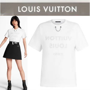 【ルイヴィトン Tシャツ コピー】LOUIS VUITTONプリント コットンTシャツ 1A5TRN