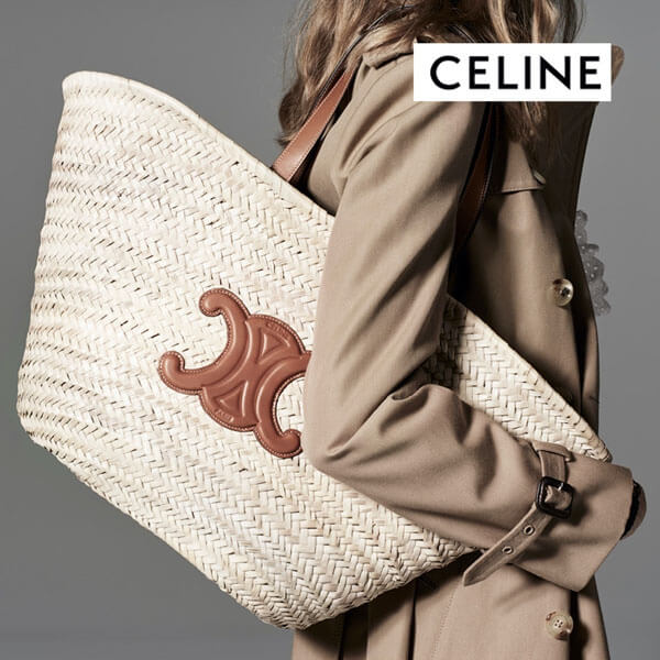 【大人気！CELINE】セリーヌ かごバッグ 偽物 トリオンフ バスケット Large Triomphe バスケット 192492CGG.04LU