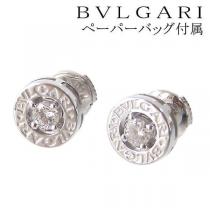 ブルガリ 偽物 ピアス BVLGARI ダイヤ ホワイトゴールド スタッドピアス ブルガリイヤリング OR140802