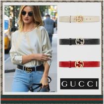 GUCCI(グッチ ベルト コピー)タイムレスなインターロッキングGバックルベルト  37054...