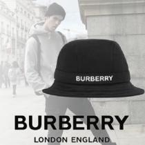 【BURBERRY】バーバリー キャップ コピー ロゴプリント コットンジャージー バケットハッ...