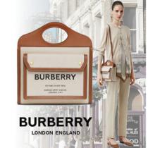 2020SS BURBERRY（バーバリー ポケットバッグ コピー）ミディアム ツートン キャン...