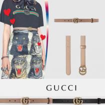 【人気】グッチ ベルト コピー Gucci★パールダブルG レザー ベルト