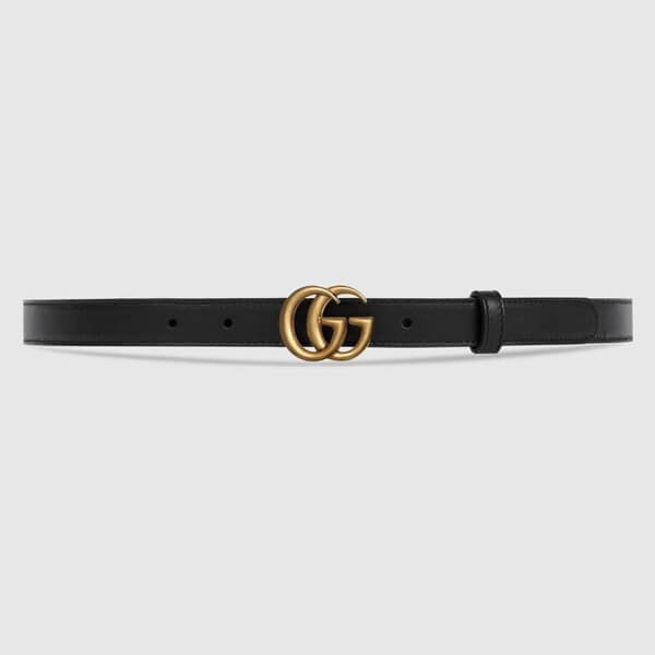 グッチ ベルト コピー GUCCI/GGマーモント シャイニーバックル レザーベルト 409417 0YA0O 1000