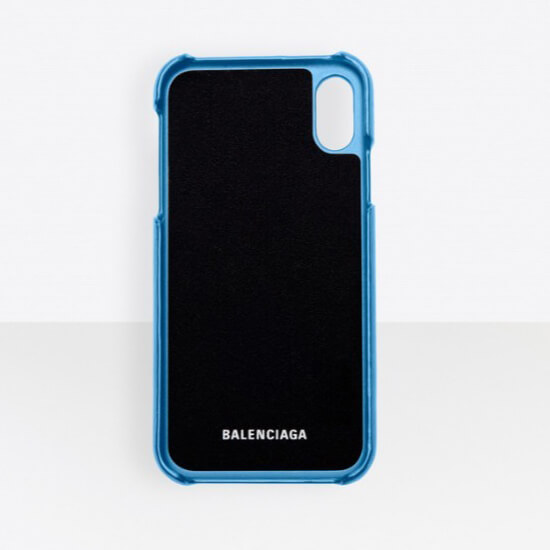 BALENCIAGA バレンシアガ スマホケース 偽物 IPHONE X ケース スマホケース ブルー