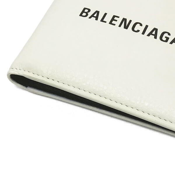 バレンシアガ ミニ財布 コピー BALENCIAGA 二つ折り財布 小銭入れ無し 485108 DLQHN 9060 ホワイト