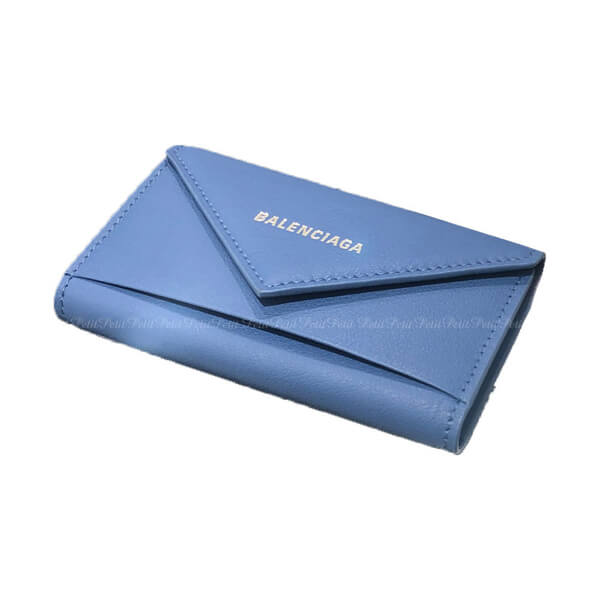 バレンシアガ キーケース 偽物 BALENCIAGA ペーパーミニ ロゴ 6連 PAPER KEY CASE