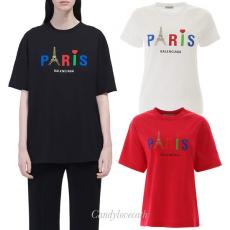 バレンシアガ tシャツ 偽物 BALENCIAGA パリ ラブ レギュラーTシャツ パリ ラブ レギュラーTシャツ