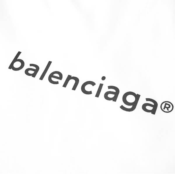 【BALENCIAGA】Logo T-Shirtコピーリブ編みクルーネック612966TIV549040