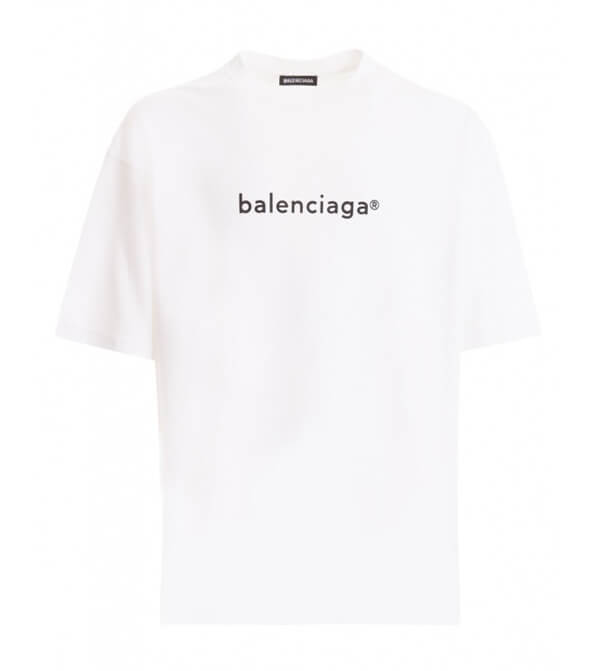 【BALENCIAGA】Logo T-Shirtコピーリブ編みクルーネック612966TIV549040