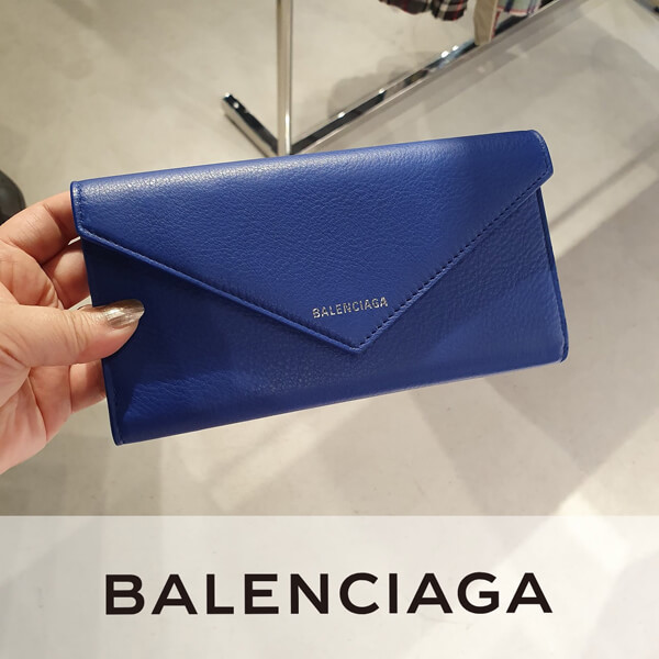 バレンシアガ 財布 コピー Balenciaga 絶対欲しい ペーパーフラップ長財布