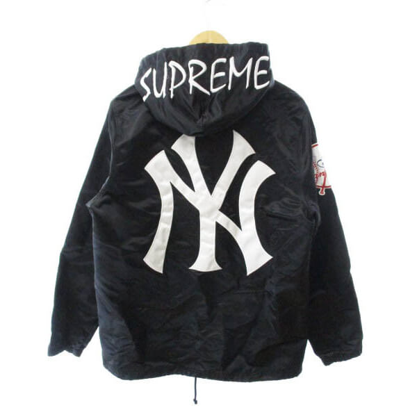  シュプリーム コピー New York NY Supreme YANKEES Satin Hooded Jacket