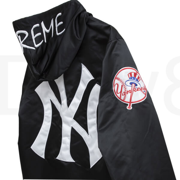  シュプリーム コピー New York NY Supreme YANKEES Satin Hooded Jacket