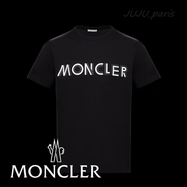 モンクレールtシャツ偽物 Moncler★2020AW★バイカラーロゴ半袖Tシャツ