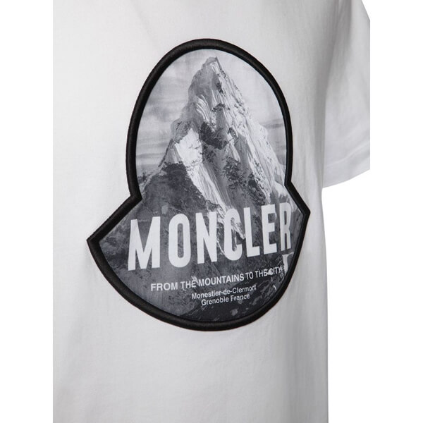 モンクレールtシャツ偽物 Moncler★20AW★マウンテンビッグロゴ入半袖Tシャツ