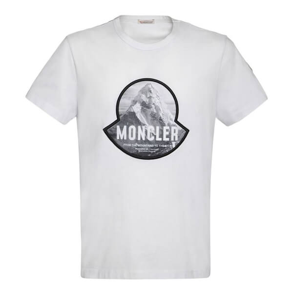 モンクレールtシャツ偽物 Moncler★20AW★マウンテンビッグロゴ入半袖Tシャツ