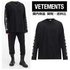 ヴェトモン パーカー コピー VETEMENTS 長袖ゴシックフォントオーバーサイズTシャツ