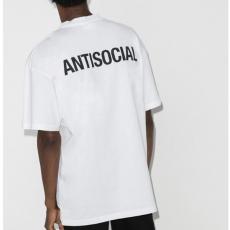 ヴェトモン tシャツ 偽物  VETEMENTS 20FW ANTISOCIAL スローガン ロゴTシャツ　オーバーサイズ