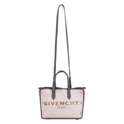 ジバンシィ トートバッグ 偽物 GIVENCHYロゴ metalボタン 2way pink キャンバス ミニ ボンド ショッパーBB50E5B0RY 650