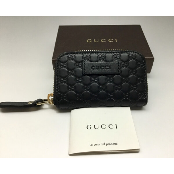 gucci 偽物 大人気 マイクロGG 黒 コインケース