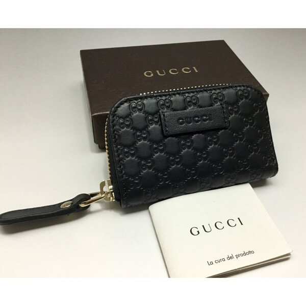 gucci 偽物 大人気 マイクロGG 黒 コインケース