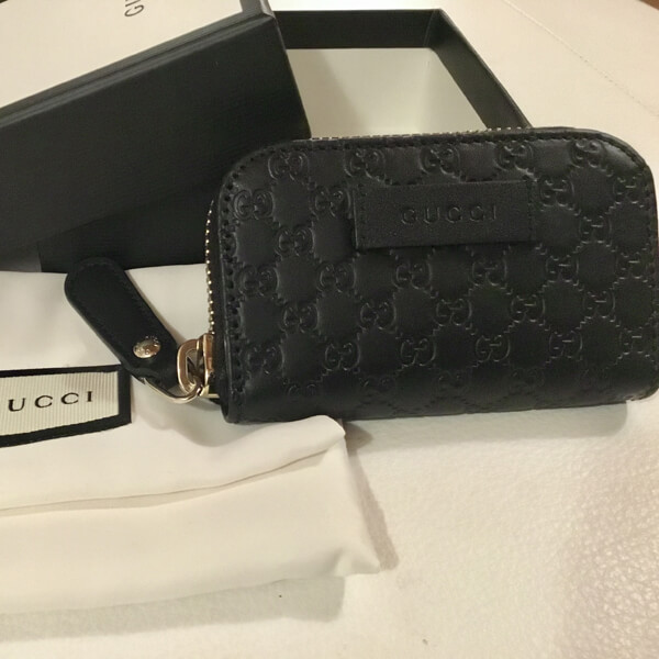 gucci 偽物 大人気 マイクロGG 黒 コインケース