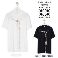 ロエベ tシャツ コピー LOEWE刺繍ロゴ入りクルーネック半袖Tシャツ