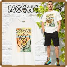 ロエベ tシャツ 偽物 EYE LOEWE NATURE ランドスケープ スラブ Tシャツ