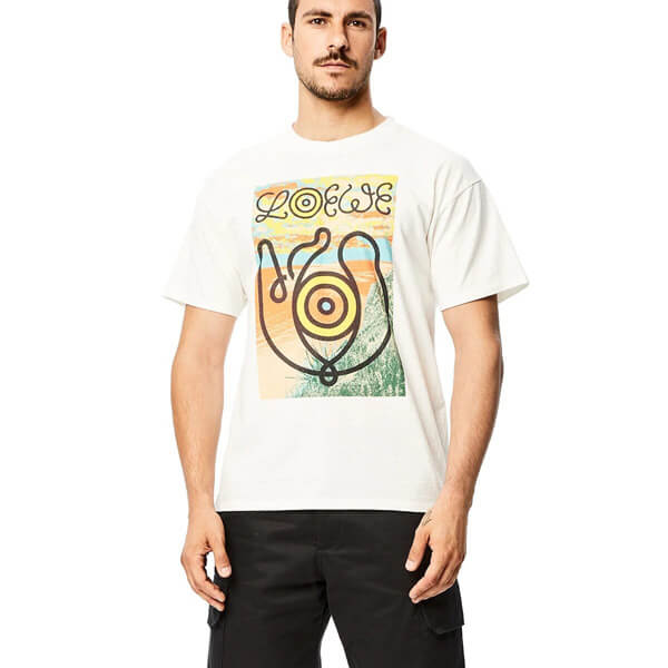 ロエベ tシャツ 偽物 EYE LOEWE NATURE ランドスケープ スラブ Tシャツ