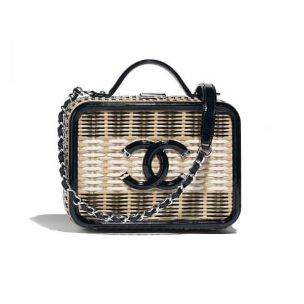 CHANEL シャネル ヴァニティーケース コピー スモール  チェーン ロゴ CC 新作 黒 A93342 B00425 N4135