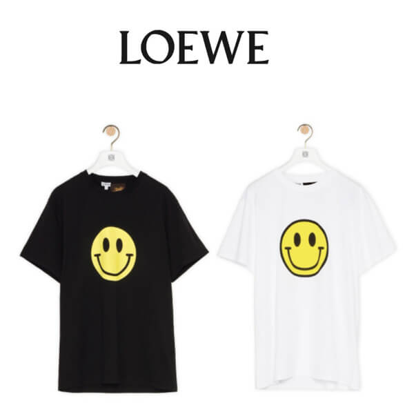 ロエベ tシャツ 偽物 LOEWE スマイリーワールド Tシャツ イビザコレクションH616341J01