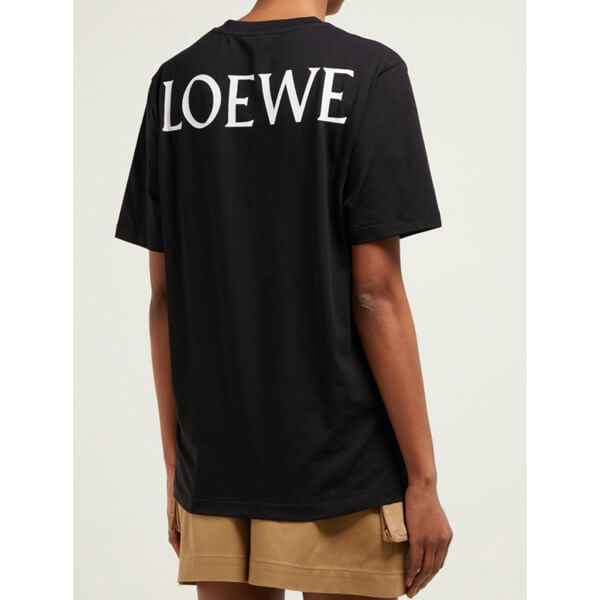 ロエベ tシャツ コピー LOEWE BOND STREET ＆ロゴプリントコットンTシャツ UNISEX