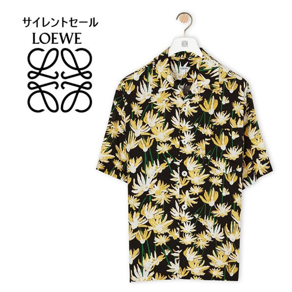 ロエベ tシャツ コピー LOEWE デイジープリント ボウリングシャツH2109870SU